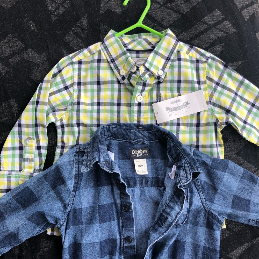 Lot of 2 toddler baby shirts Gymboree and Oshkosh